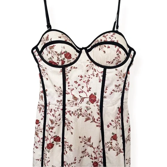 NWOT Lovers + Friends x Revolve Pink Floral Bustier Bodycon Mini Dress S - Picture 6 of 7